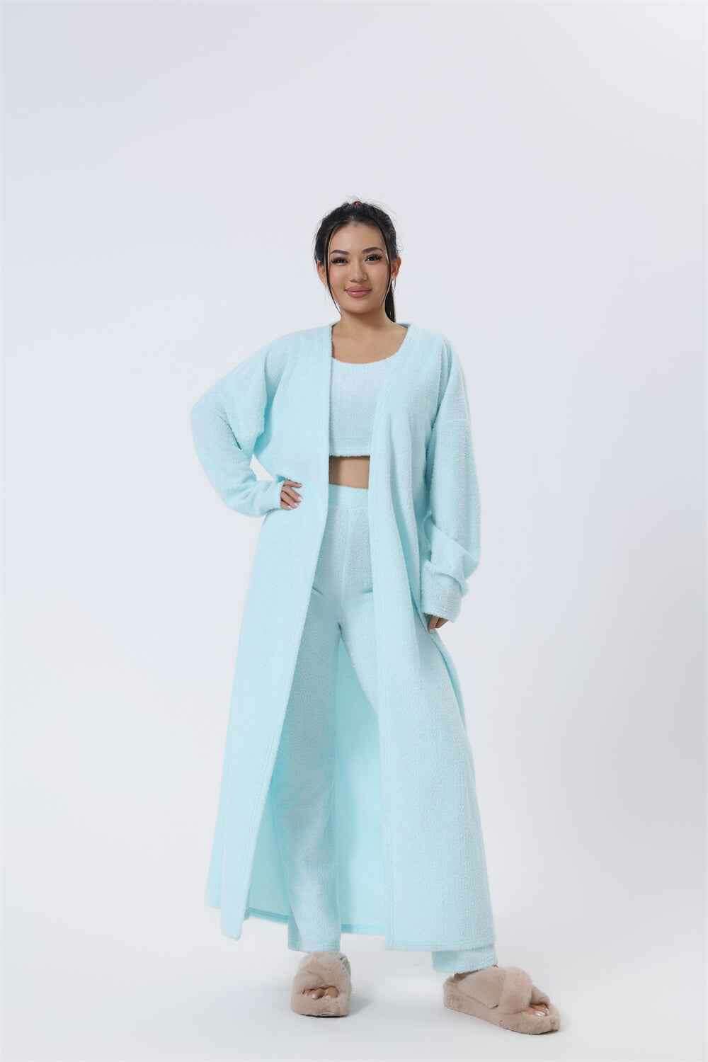 3-Piece Women's Pajama Set for Cozy Winter Loungewear