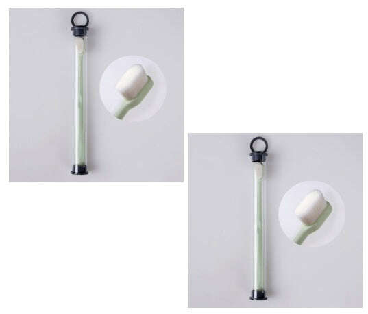 Ultra-Soft Toothbrush for Deep Cleaning and Travel Convenience Crew cut green 2pcs