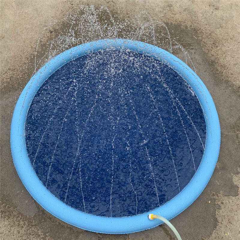 Non-Slip Splash Pad for Kids and Dogs - Summer Outdoor Water Play Mat and Fountain