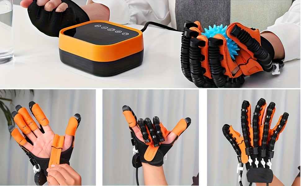 Rehabilitation Robot Gloves for Effective Hand Rehabilitation with Automatic Training, USB Charging, and Power Adjustment