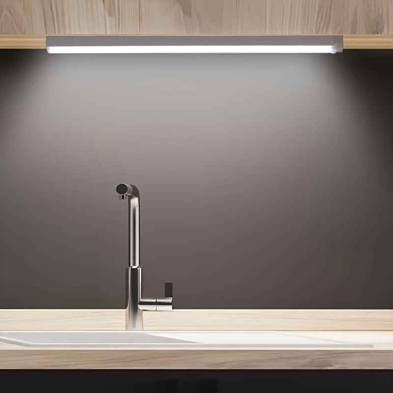 Rechargeable Motion Sensor LED Light Strip with Magnetic Adhesive & USB Power - Smart Cordless Lighting for Kitchen, Wardrobe, Stairs, Hallway
