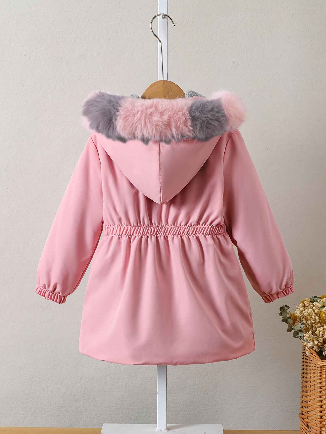 Winter Hooded Jacket for Girls - Warm Long Sleeve Zip-Up Coat with Pockets | A-Line Silhouette for School, Playdates & Outdoor Activities