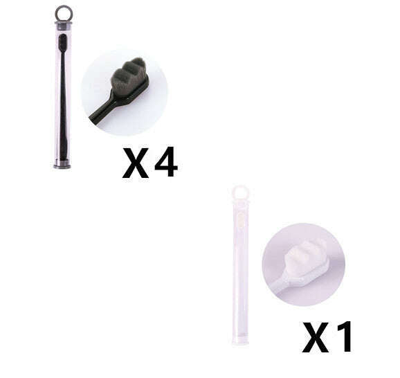 Ultra-Soft Toothbrush for Deep Cleaning and Travel Convenience 5pcs Wavy Set4