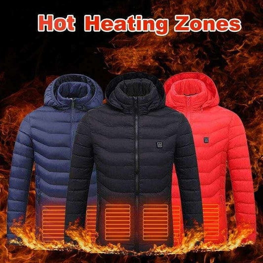 USB Heated Jacket - Thermal Cotton Coat for Men | Ultimate Warmth & Comfort