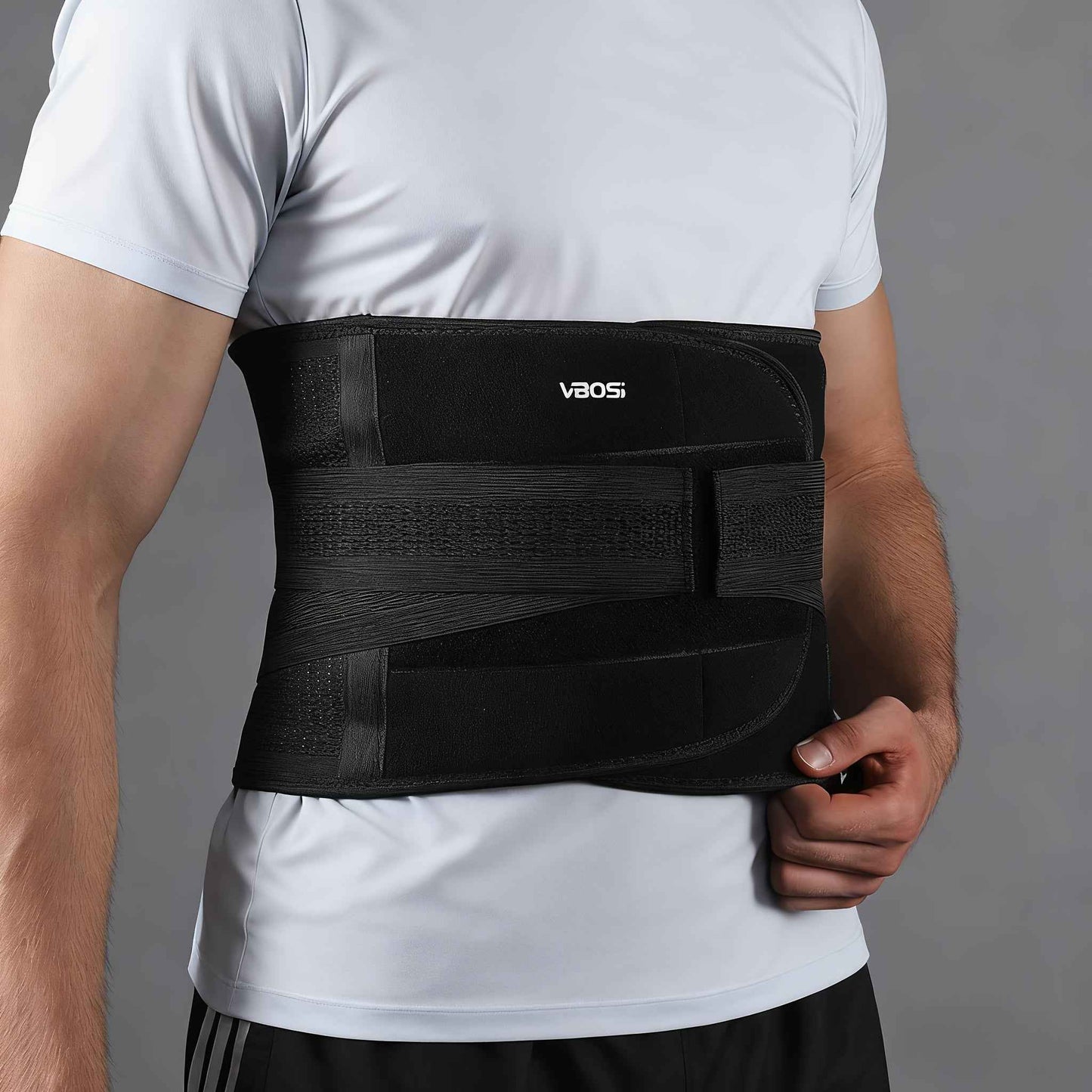 JINGBA SUPPORT 7052 Adjustable Fitness Waist Trainer Black