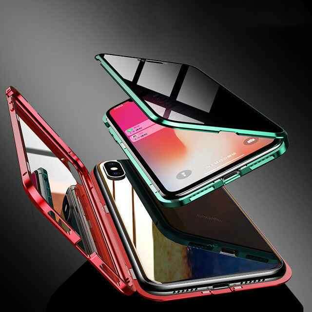 Magnetic Privacy Phone Case - Anti-Peep Protective Glass Cover for Ultimate Privacy