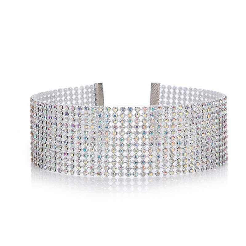 Rhinestone Choker Necklace for Women - Sparkling Crystal Wedding Jewelry and Elegant Accessories