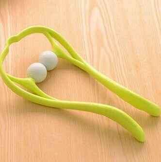 Plastic Trigger Point Massage Roller for Neck & Shoulder Relief Green