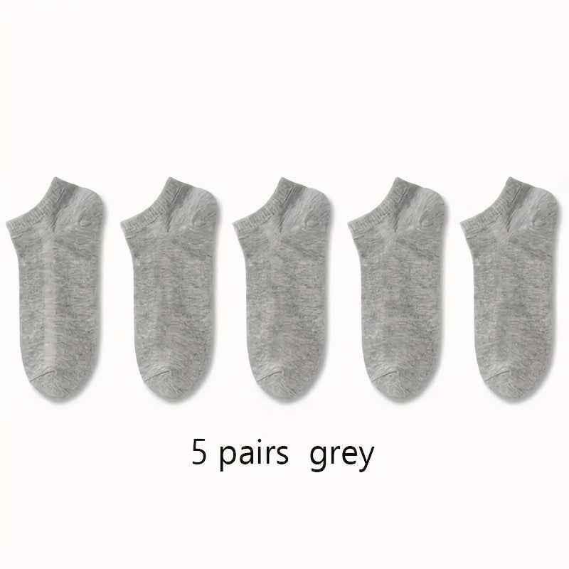 Breathable Anti-Odor Socks for Men & Women - Moisture-Wicking, Quick-Dry, Sweat-Resistant, Available in Black, White, Gray, and Beige (1/5/10/30 Pairs)