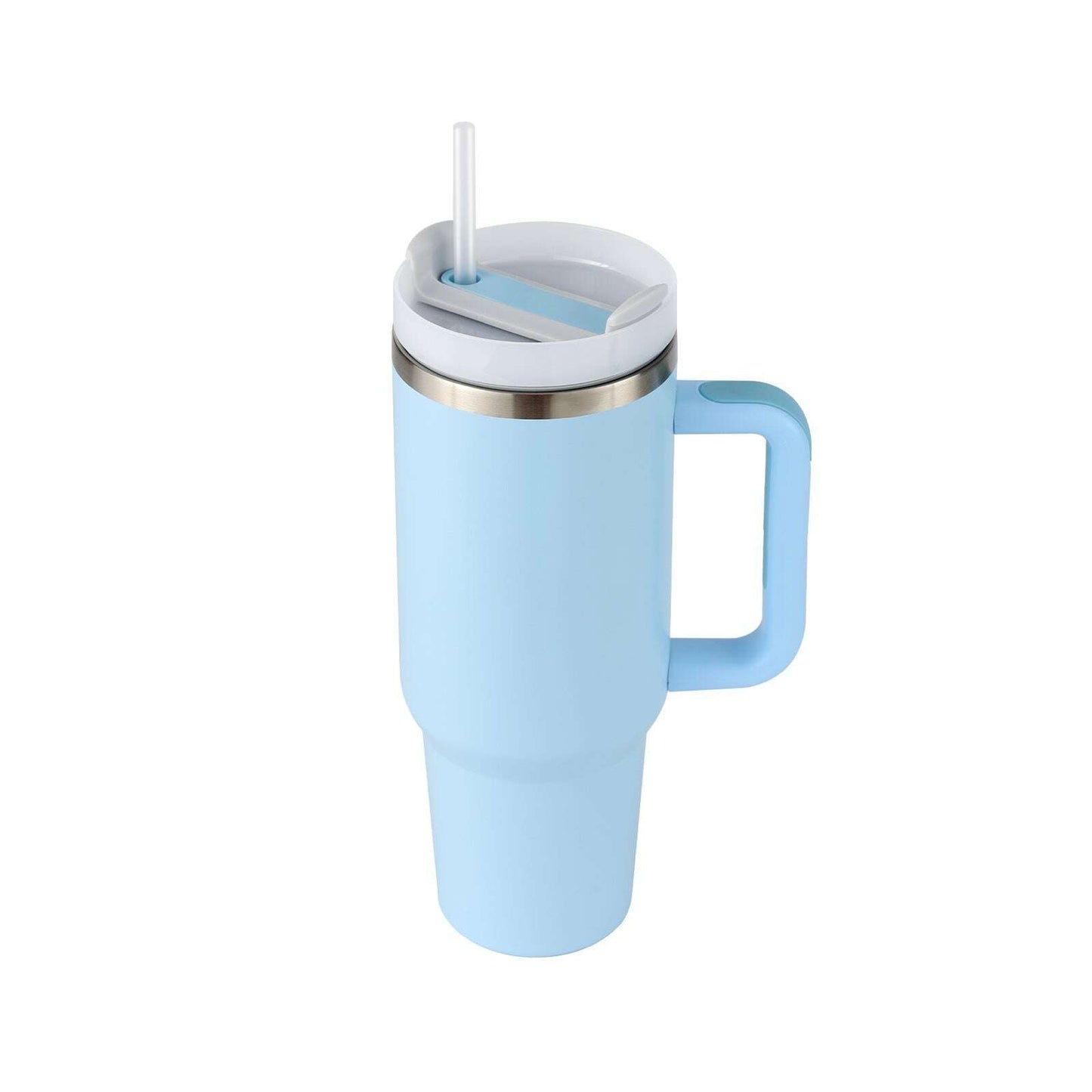 40oz Insulated Tumbler – Spill-Proof Stainless Steel Travel Mug Light Blue 1200ML 1PC