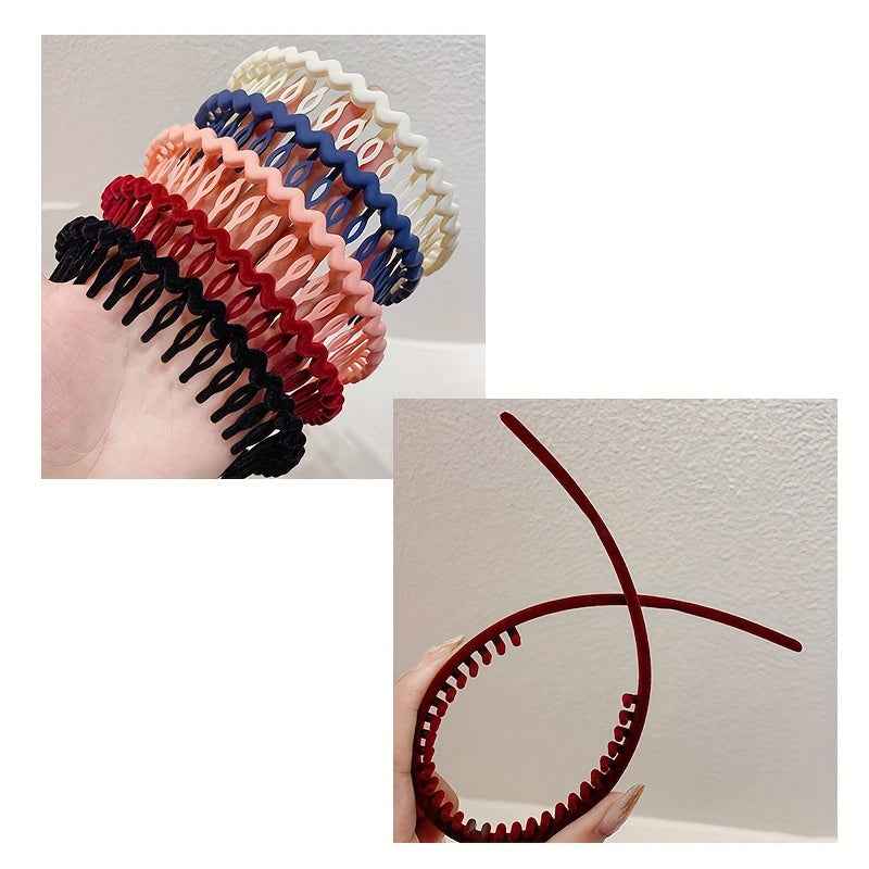 Hair Clip Frosted Color Headband Women's Non-slip Band Teeth Simple Pressure Headband Face Headband Hair Accessories