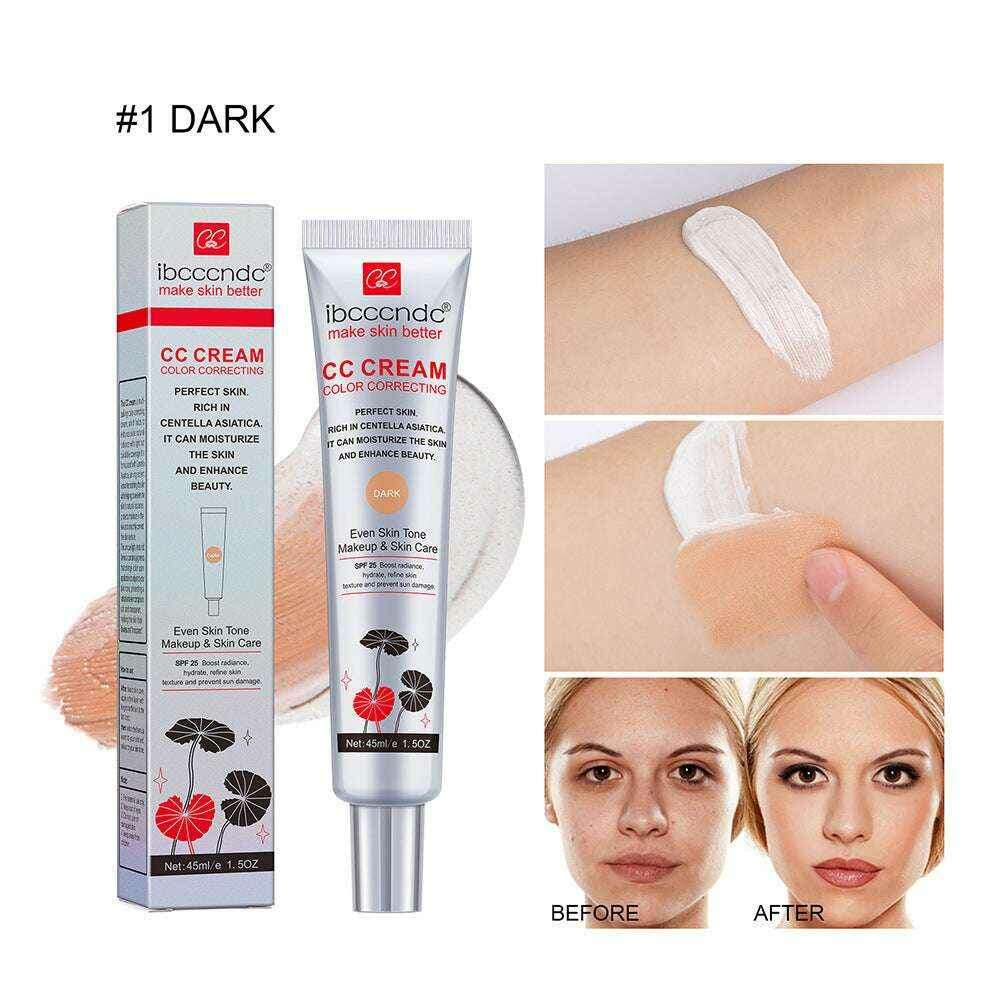 CC Cream Waterproof Makeup – Moisturizing and Long-Lasting Formula 1 Dark 1PCS