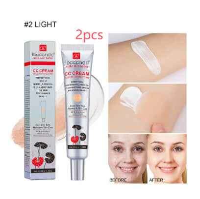 CC Cream Waterproof Makeup – Moisturizing and Long-Lasting Formula 2 Light Color 2PCS