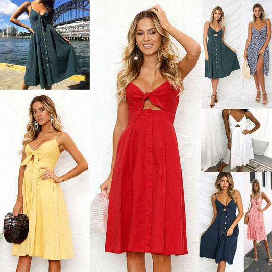 Women Summer Backless Dress Sleeveless Sheath Long Fit Evening Party Vestidos