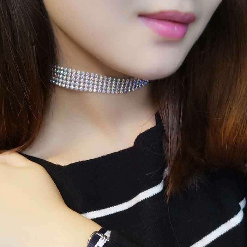 Rhinestone Choker Necklace for Women - Sparkling Crystal Wedding Jewelry and Elegant Accessories