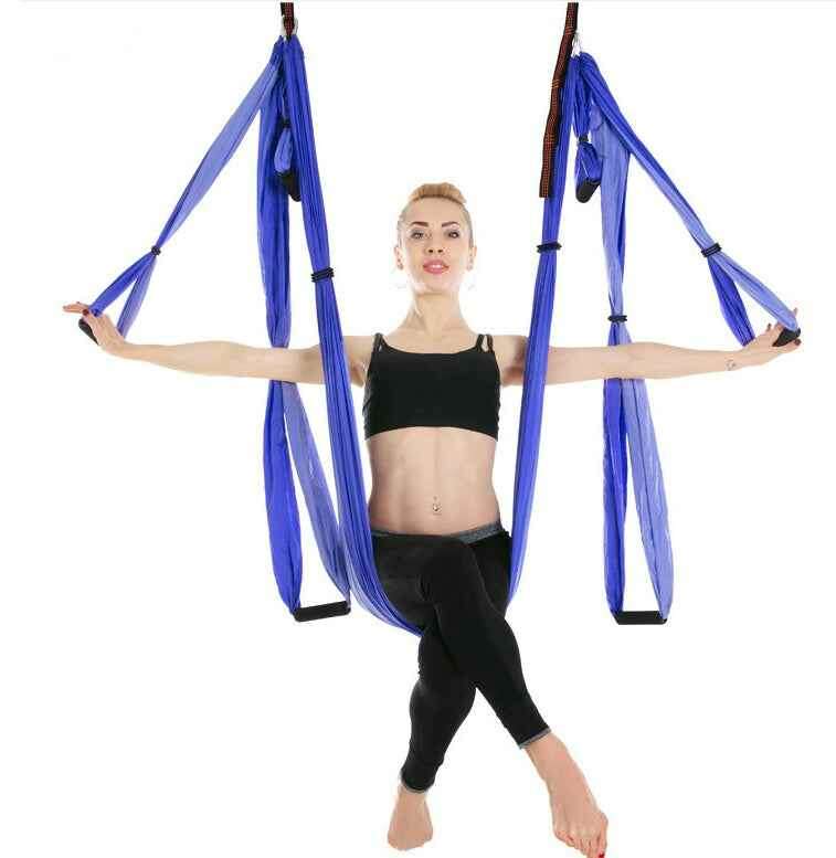 Anti Gravity Yoga Hammock for Comfortable Aerial Fitness and Relaxation Double purple
