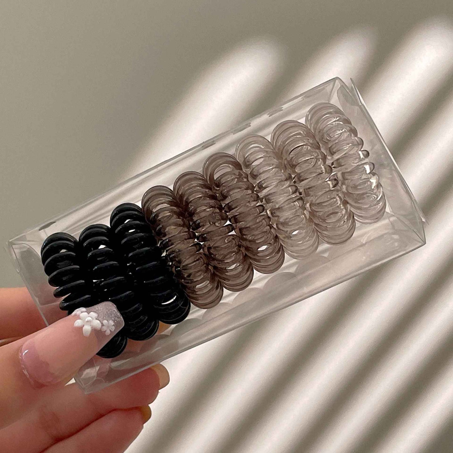 9 Pcs Spiral Hair Ties No Crease Coil Hair Ties for Women