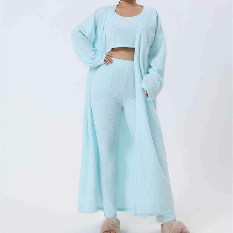 3-Piece Women's Pajama Set for Cozy Winter Loungewear