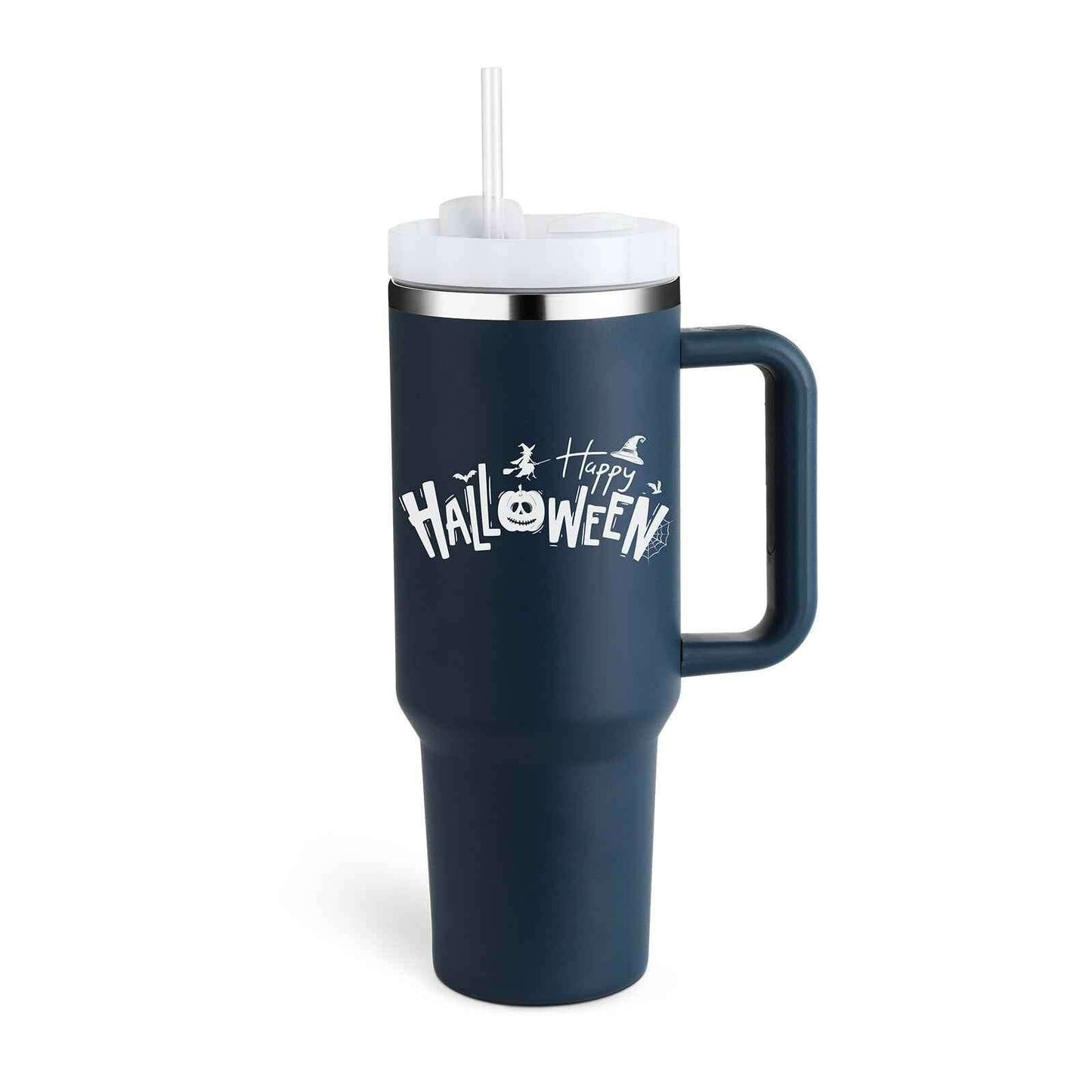 40oz Insulated Tumbler – Spill-Proof Stainless Steel Travel Mug Halloween dark Blue 1200ML 1PC