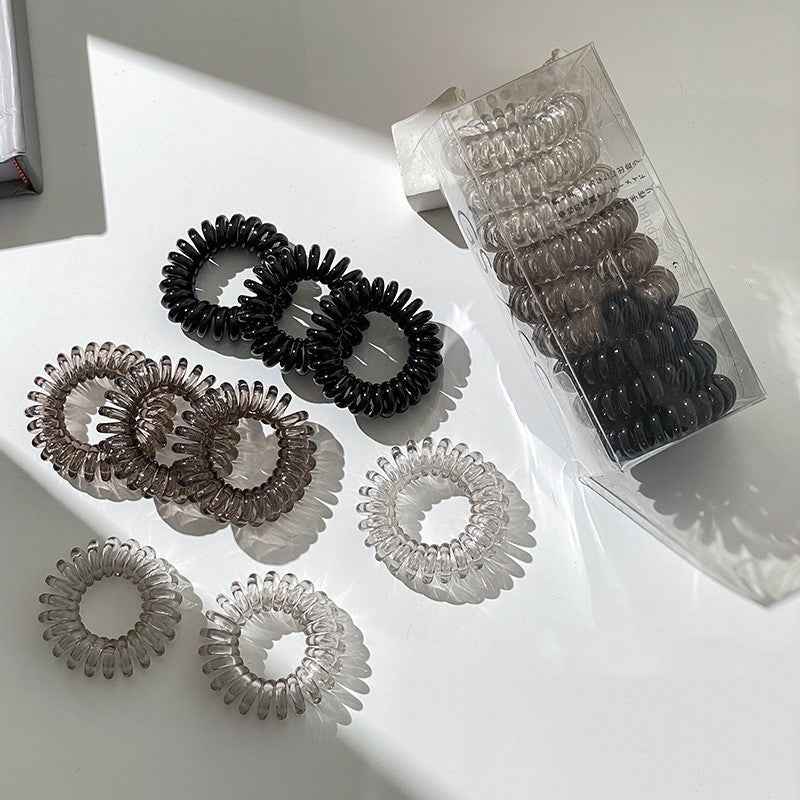9 Pcs Spiral Hair Ties No Crease Coil Hair Ties for Women