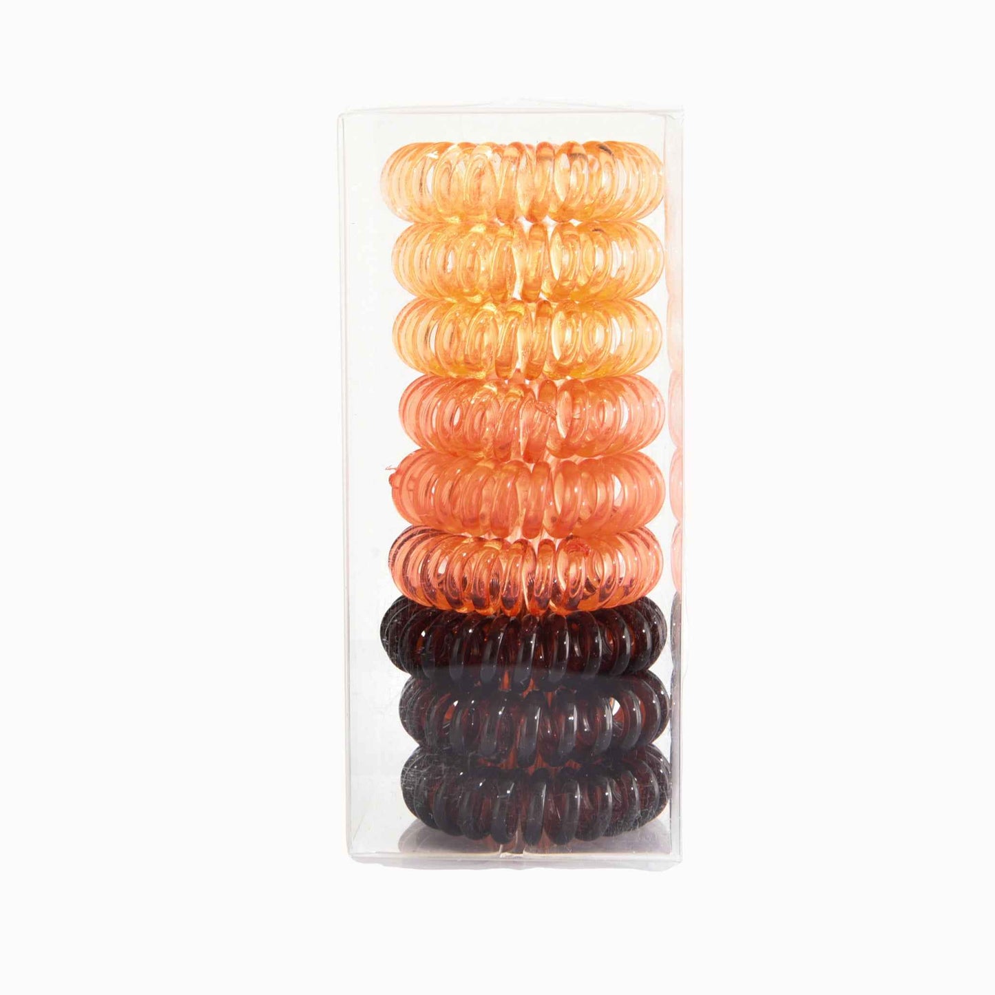 9 Pcs Spiral Hair Ties No Crease Coil Hair Ties for Women Orange Gradient 9PCS