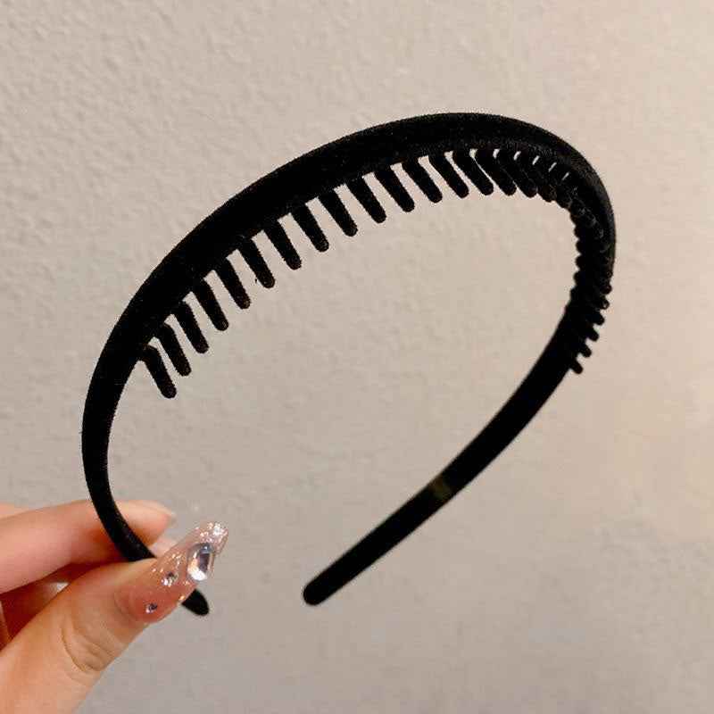 Hair Clip Frosted Color Headband Women's Non-slip Band Teeth Simple Pressure Headband Face Headband Hair Accessories
