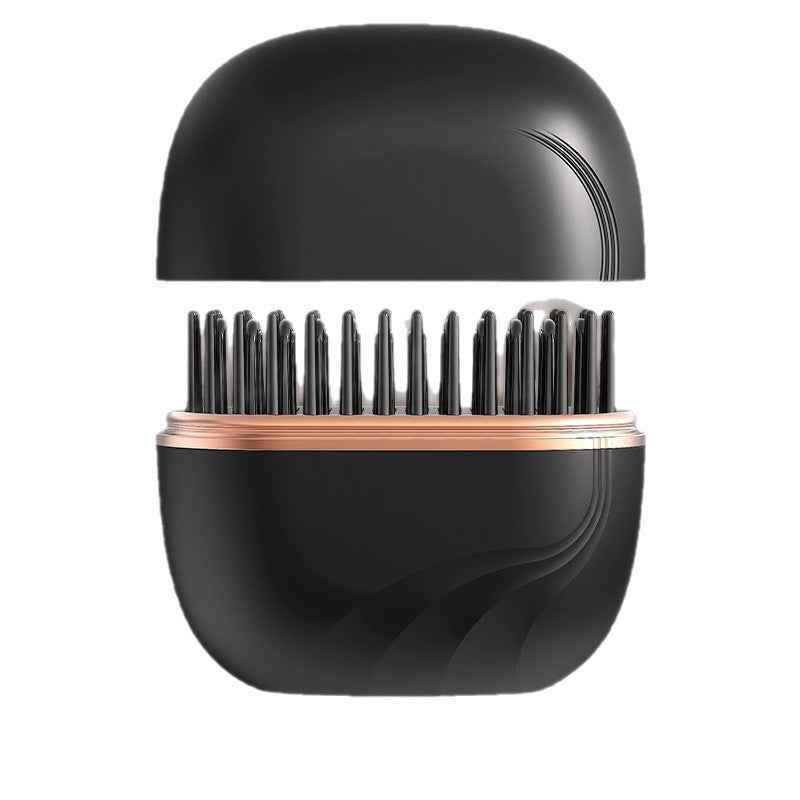 Mini Wireless Hair Straightening Comb - Portable Multifunctional Hair Care and Styling Tool Black