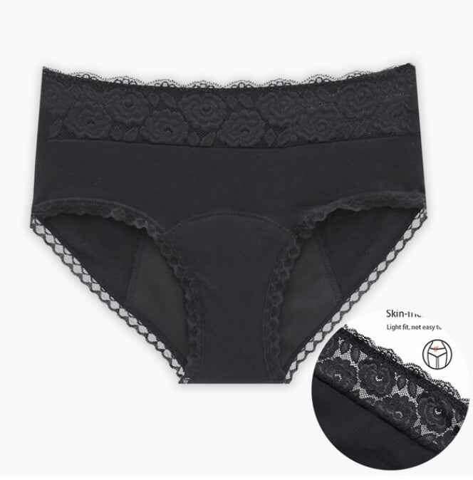 Leak-Proof Period Panties with Four-Layer Sanitary Protection for Women - Ultimate Comfort and Confidence Lace flower