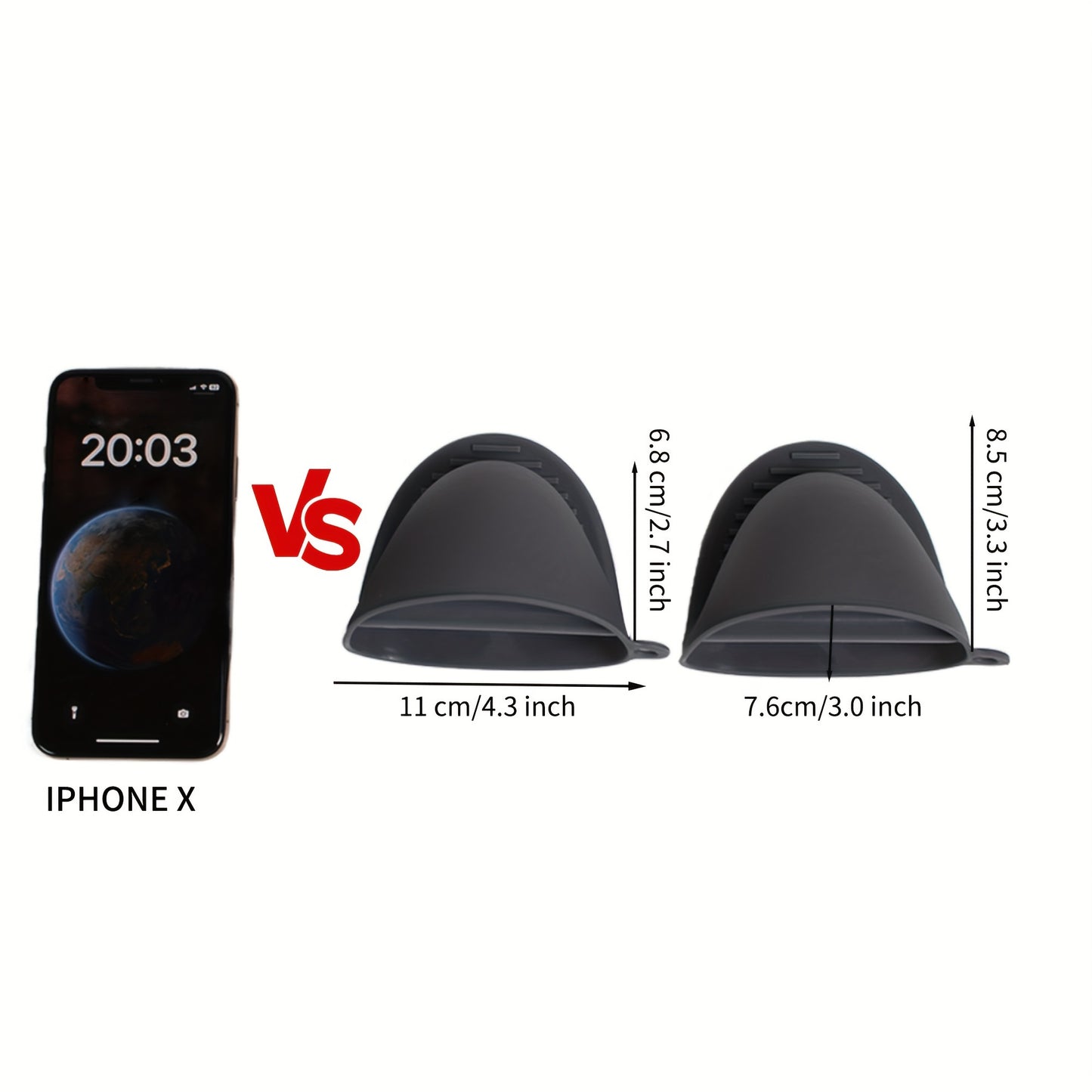 2 Pack Silicone Oven Mitts Set