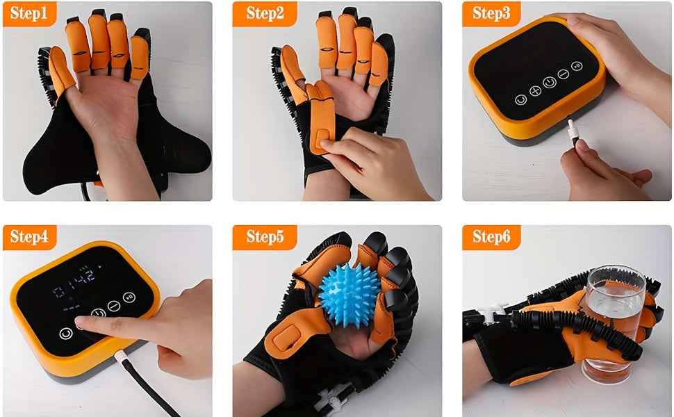 Rehabilitation Robot Glove - Upgraded Hand Rehabilitation Robot Glove with Automatic Training, USB Charging, and Power Adjustment Function