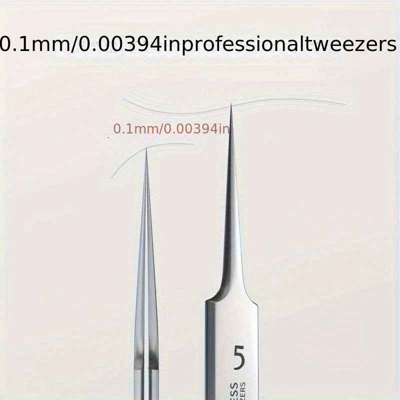 1 Pack Extra Fine No. 5 Blackhead Tweezers - Facial Beauty Remove