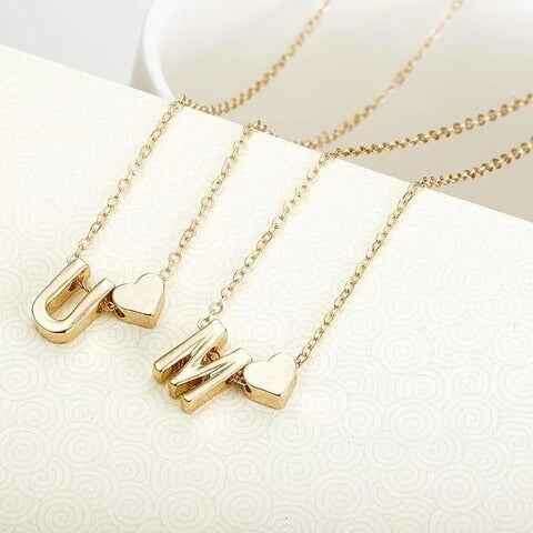 Peach Heart Shaped Necklace - Clavicle Chain Jewelry