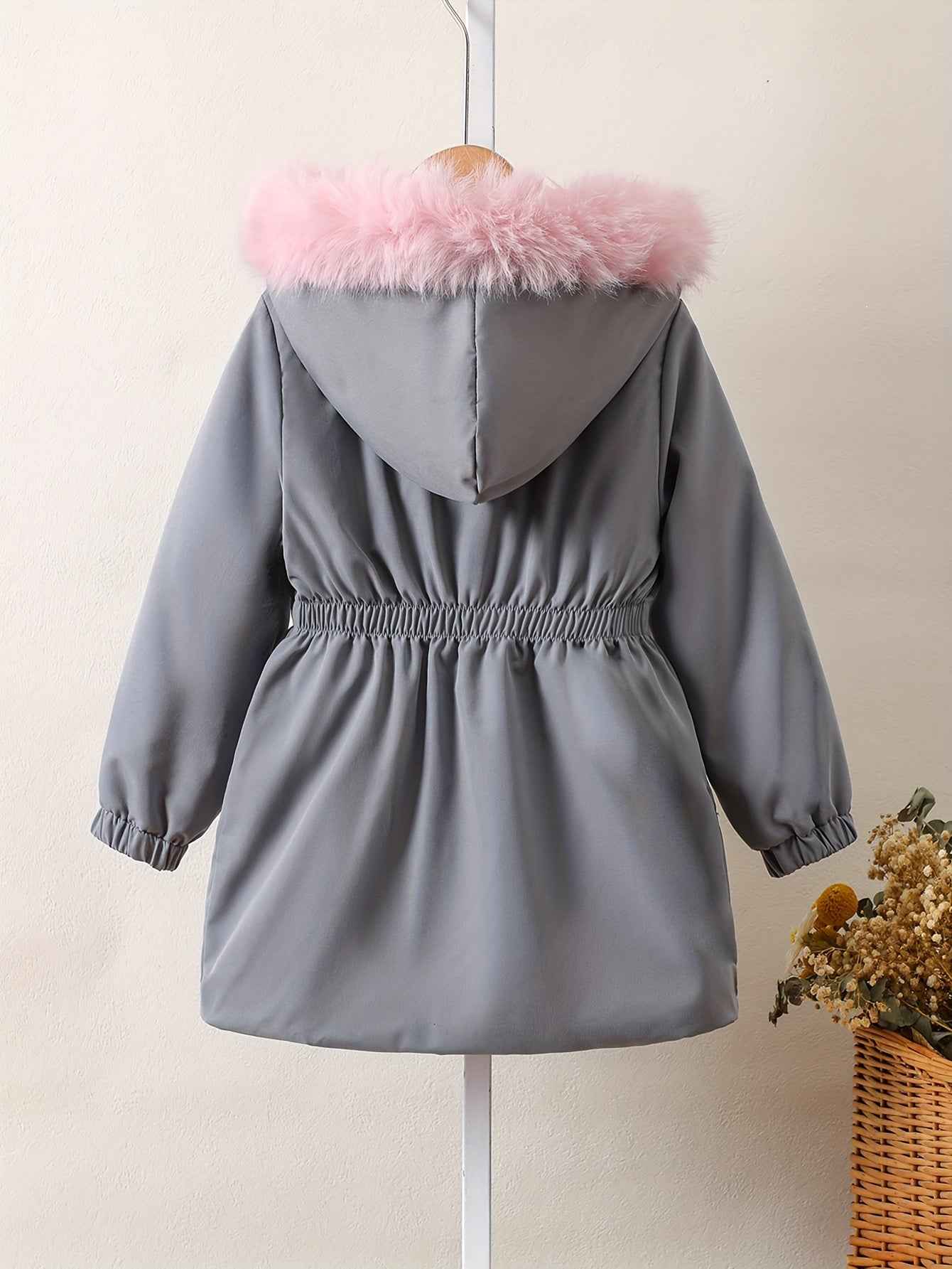 Winter Hooded Jacket for Girls - Warm Long Sleeve Zip-Up Coat with Pockets | A-Line Silhouette for School, Playdates & Outdoor Activities