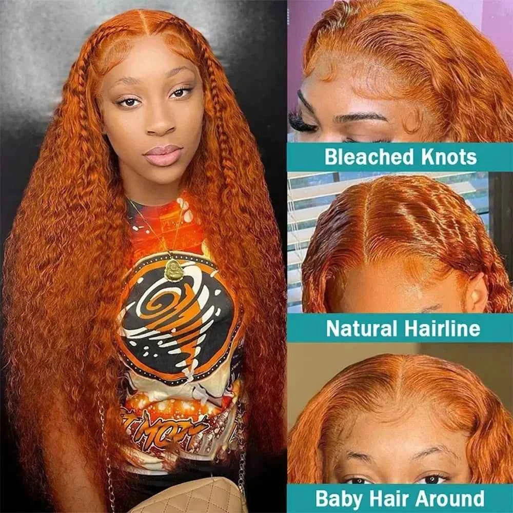 Mossily Orange Ginger Lace Front Wig - Luxury Handcrafted Beauty for Stunning Style