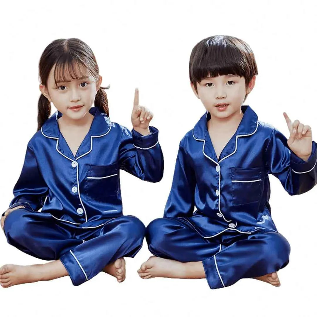 New Children's Satin Pajamas Set