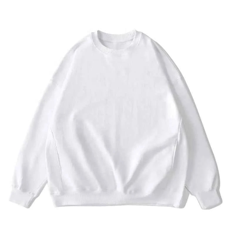 YUDI 500g 100% Pure Cotton zero Shrinkage Design Spliced Side Pocket Round Neck Sweatshirt