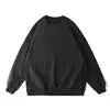 YUDI 500g 100% Pure Cotton zero Shrinkage Design Spliced Side Pocket Round Neck Sweatshirt Black