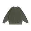 350GSM Heavyweight Custom Crewneck Sweatshirt, Stone Acid Washed Blank Plain Graphic Streetwear Hoodie for Wholesale Military Green