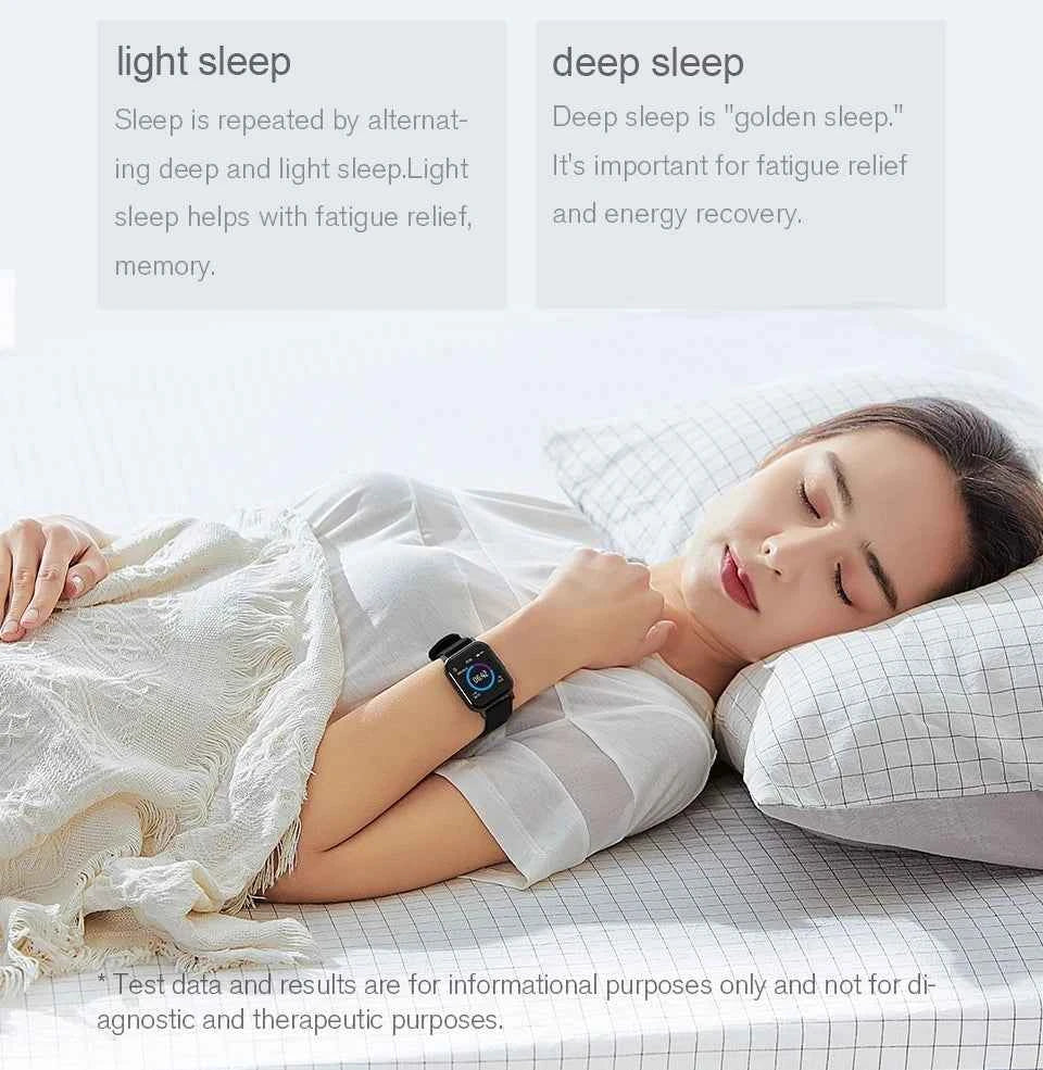 POSK Hay Lou LS02 Mini Smart Watch 2 IP68 Waterproof 12 Sport Models Sport Heart Rate Monitor English Version Smart Watch