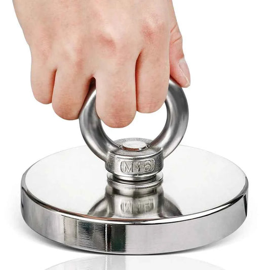 Super Strong Neodymium Fishing Magnets Heavy Duty with Countersunk Hole Eyebolt for Magnetic Fishing Salvage