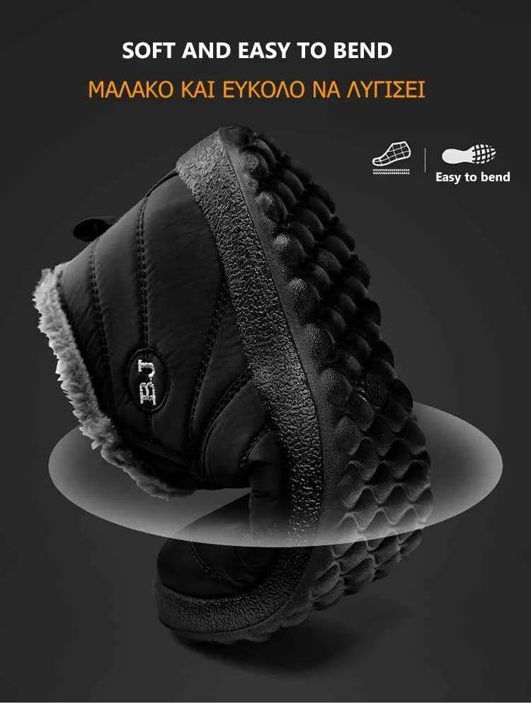 Men Winter Sneakers for Couples – Lightweight Casual Winter Loafers with Warm Fur