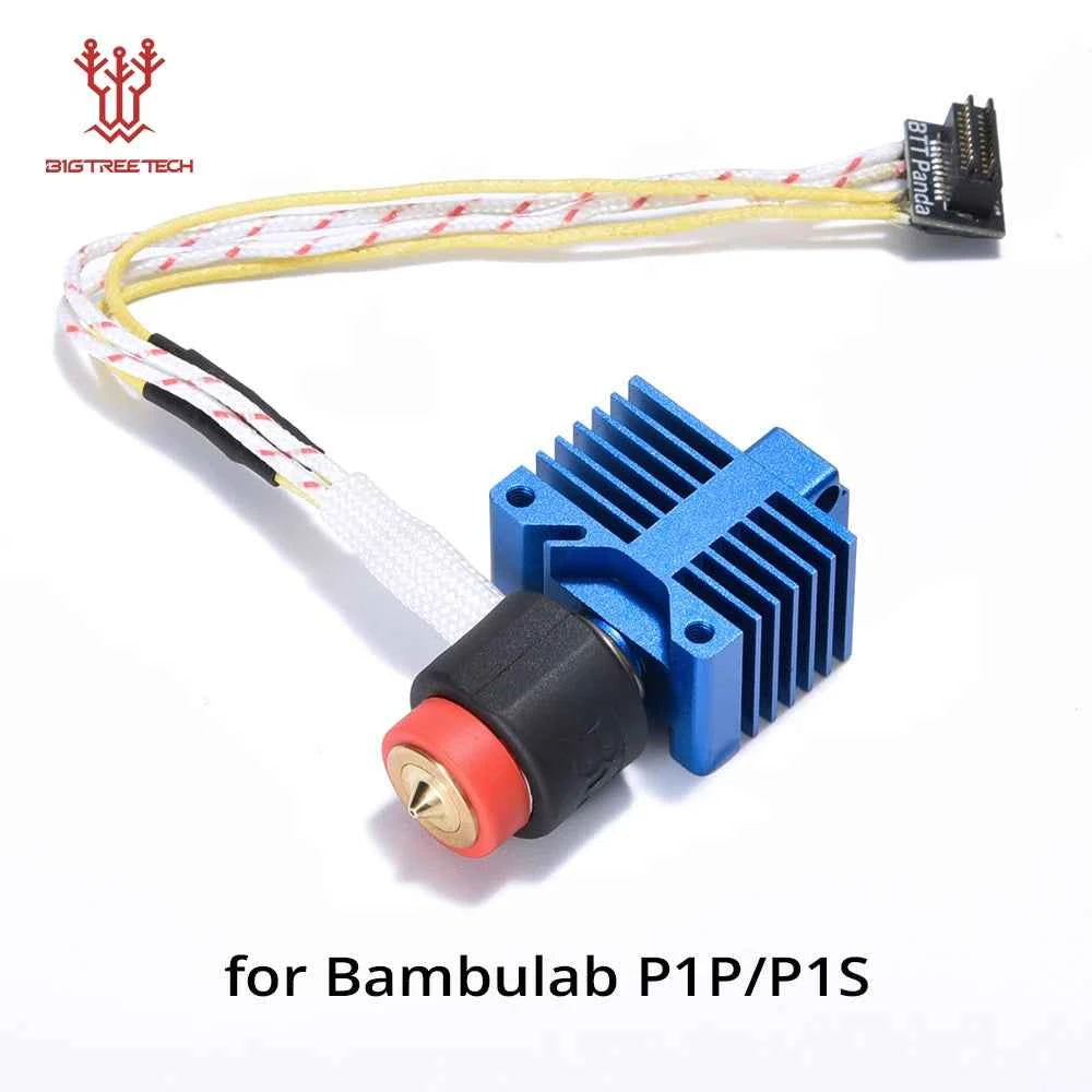 BIGTREETECH Panda Hotend Nozzle P1 X1 for E3D Brass V6 with High Flow 60W Ceramic Heater Compatibility P1 Series Hotend