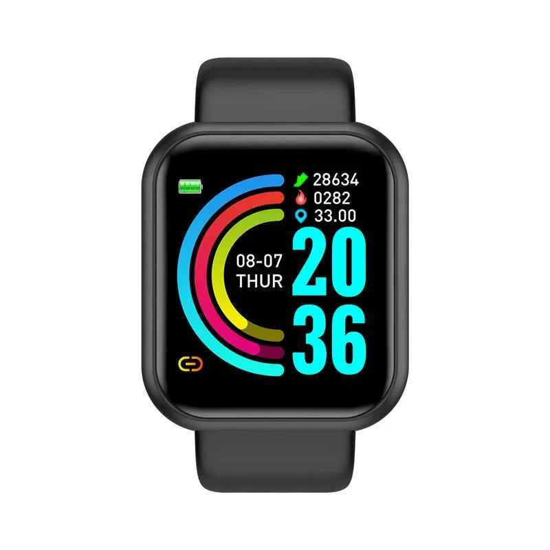 Smart Watch Women Men Music Control Bluetooth Calories Fitness Monitor Smartwatch Running Tracker Sport Bracelet For Android IOS black