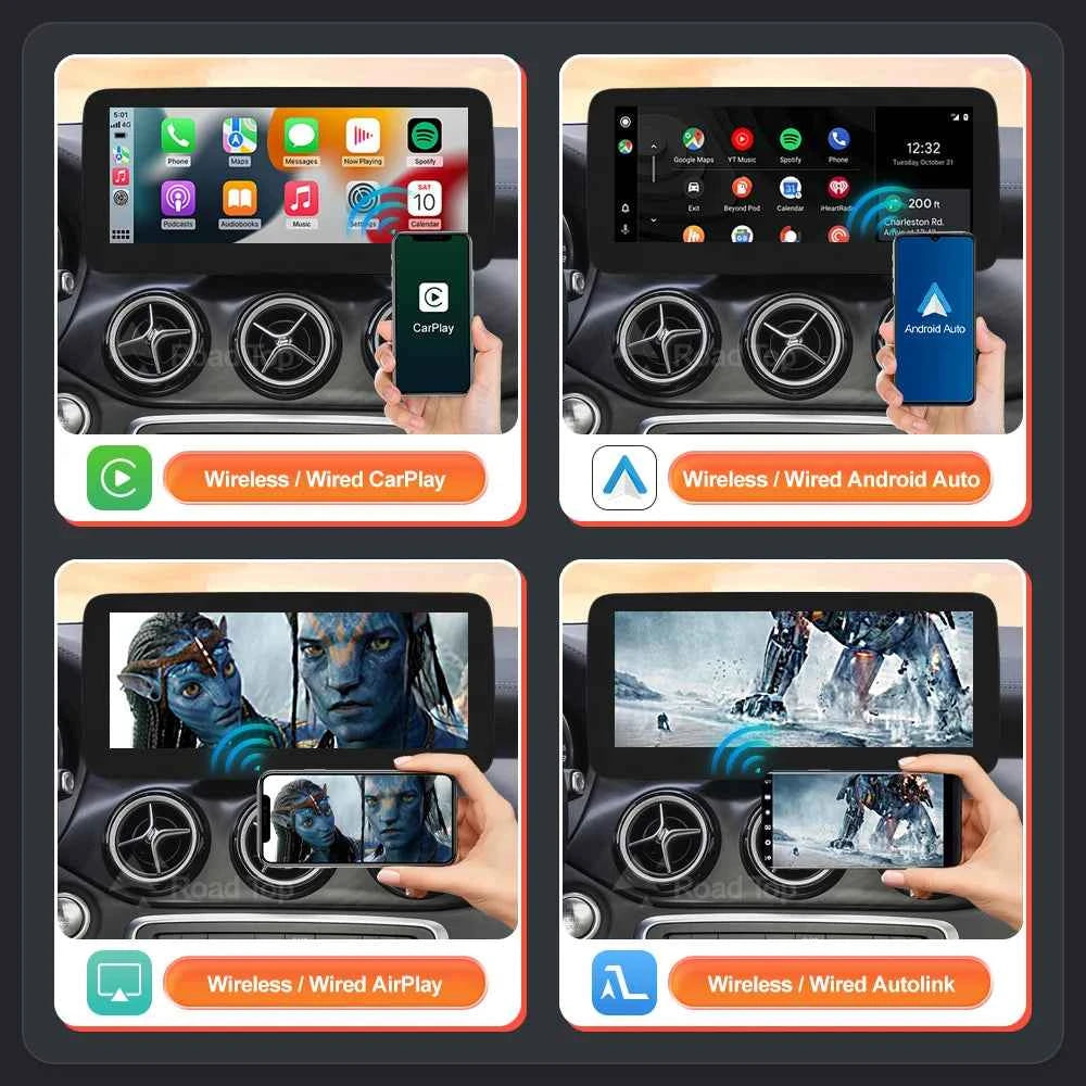RoadTop Wireless CarPlay Display for Mercedes-Benz CLA GLA A Class W176 2016-2018 NTG5.0 TouchScreen