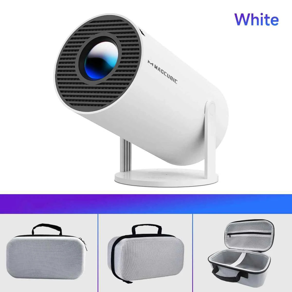 Magcubic 4K Android Projector HY300 Pro White Bag