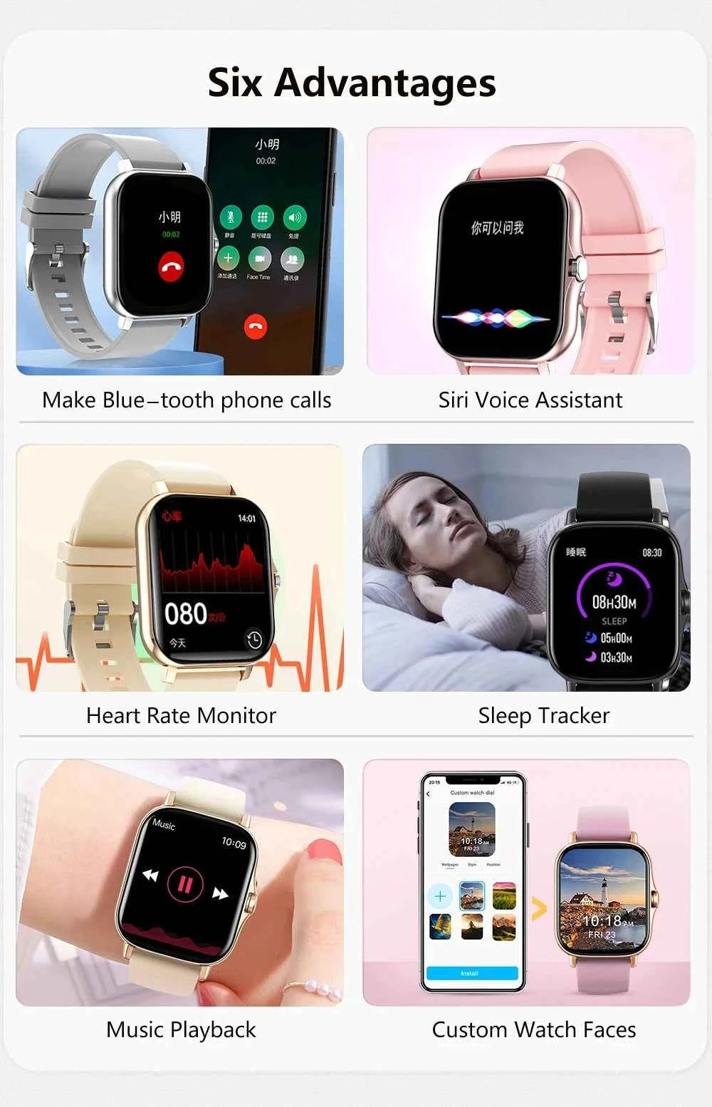 2025New Upgrad Smart Watch For Men Women 1.83Inch Full Touch Display BT Call Sports Monitoring SmartWatch For Android&IOS Phone