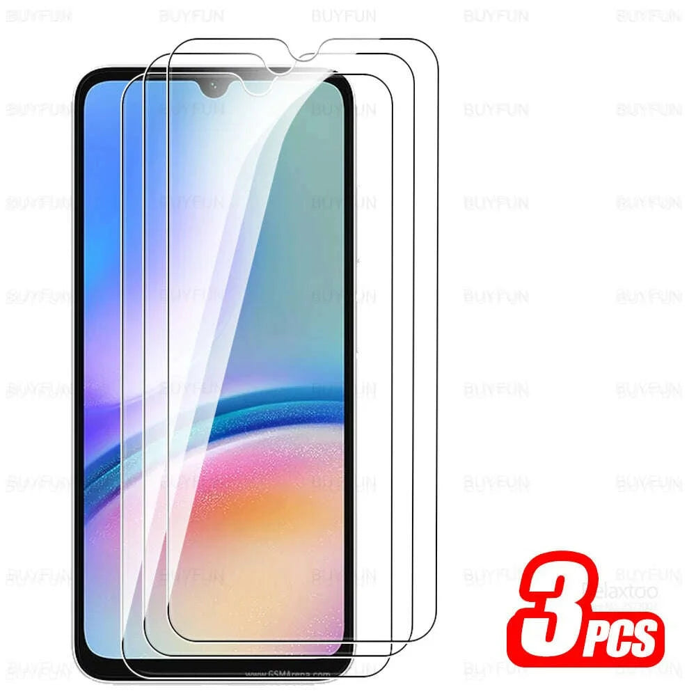 Full Cover Tempered Glass Screen Protector for Samsung Galaxy A05s A05 A15 A25 A35 A55 5G A06 A16 A26 A36 A56 HD - Full Cover Tempered Glass Samsung Galaxy 3 Pieces