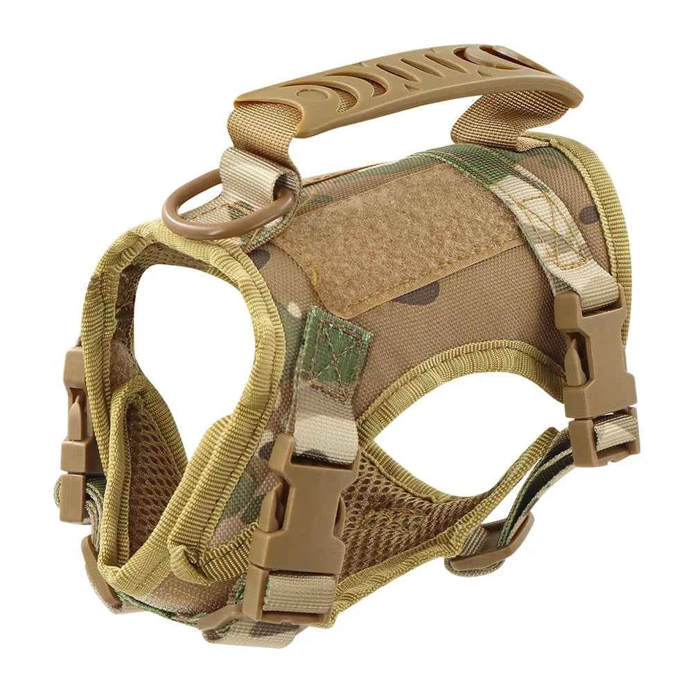 Tactical Cat Harness Adjustable Puppy Vest For Military Small Dogs Harnesses withControl Handle Walking Training Cat Accessories Camouflage harness United States