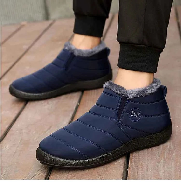 Men Winter Sneakers for Couples – Lightweight Casual Winter Loafers with Warm Fur