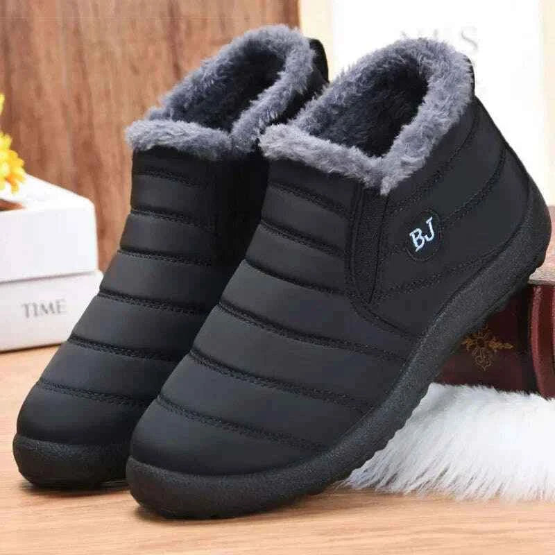 Warm Casual Winter Sneakers for Men - Lightweight Fur Sneaker Shoes for Couples